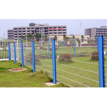 PVC and galvanized Triangular bending fence/metal fence/green garden fence manufacturer